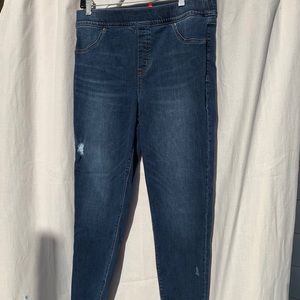 Spanx distressed Jean leggings XL